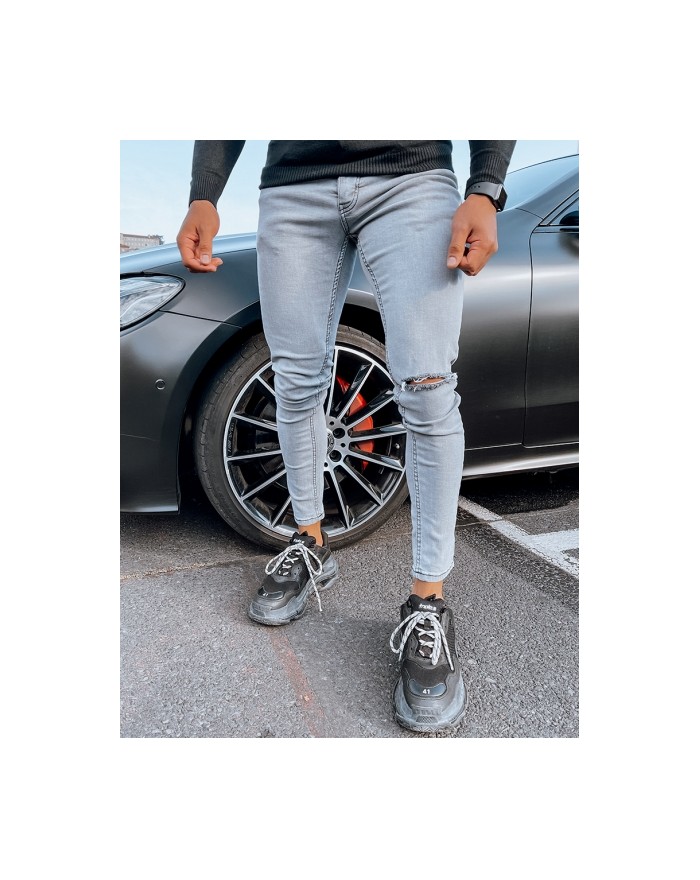 JEANS DESTROY AU GENOU