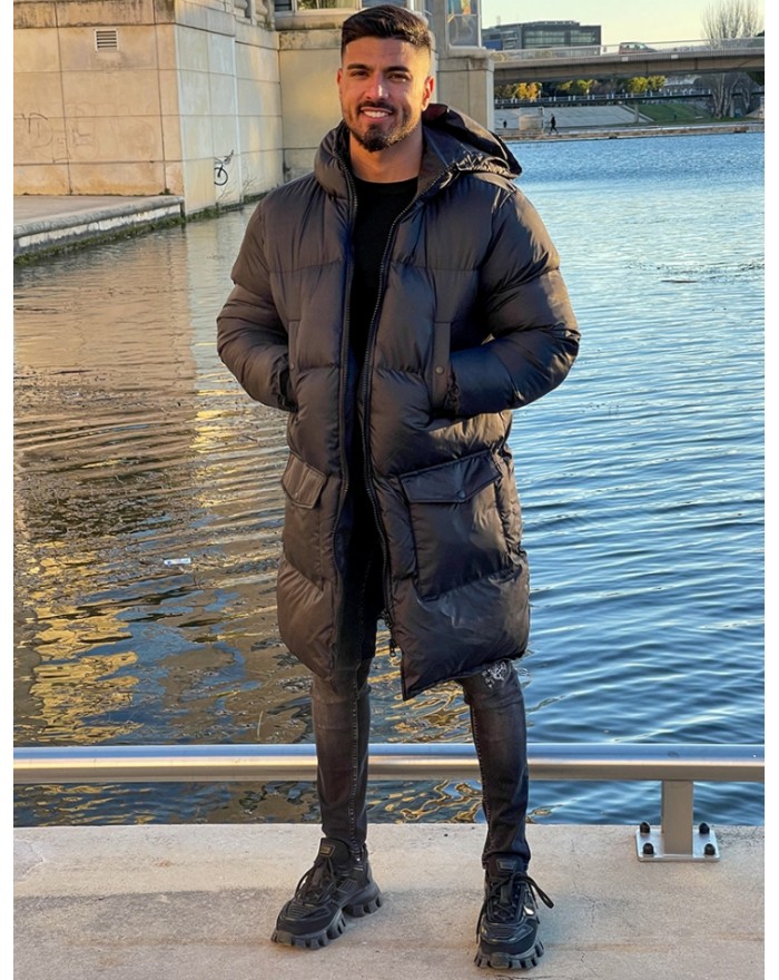 Doudoune longue matelassée